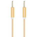 AUX кабель KA1-100 1м в нейлоновой оплетке Krutoff Gold - фото 3 AUX кабель KA1-100 1м в нейлоновой оплетке Krutoff Gold - фото 3