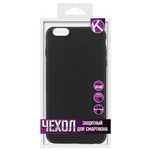 Силиконовая накладка карбон для iPhone 6 Plus Krutoff Black Силиконовая накладка карбон для iPhone 6 Plus Krutoff Black