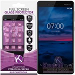 Стекло защитное Full Screen Krutoff для Nokia 7 черное Стекло защитное Full Screen Krutoff для Nokia 7 черное