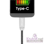 Кабель USB Type-C Krutoff U1-100c Metal (1m) black Кабель USB Type-C Krutoff U1-100c Metal (1m) black