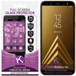 Стекло защитное Full Screen Krutoff для Samsung Galaxy A6 2018 (SM-A600F) черное Стекло защитное Full Screen Krutoff для Samsung Galaxy A6 2018 (SM-A600F) черное