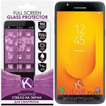 Стекло защитное Full Screen Krutoff для Samsung Galaxy J7 Duo черное Стекло защитное Full Screen Krutoff для Samsung Galaxy J7 Duo черное