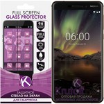 Стекло защитное Full Screen Krutoff для Nokia 6 2018 черное Стекло защитное Full Screen Krutoff для Nokia 6 2018 черное