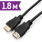 Кабель HDMI Гарнизон GCC-HDMI-1,8M, 1,8м, v1.4, M/M, черный, пакет Кабель HDMI Гарнизон GCC-HDMI-1,8M, 1,8м, v1.4, M/M, черный, пакет