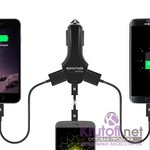 АЗУ Promate Trinix USB Type-C+USB Qualcomm QC3.0 port+USB port, 8.4A (black) АЗУ Promate Trinix USB Type-C+USB Qualcomm QC3.0 port+USB port, 8.4A (black)