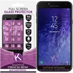 Стекло защитное Full Screen Krutoff для Samsung Galaxy J4 2018 (SM-J400) черное Стекло защитное Full Screen Krutoff для Samsung Galaxy J4 2018 (SM-J400) черное
