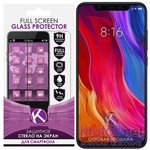 Стекло защитное Full Glue Krutoff для Xiaomi Mi 8 черное Стекло защитное Full Glue Krutoff для Xiaomi Mi 8 черное