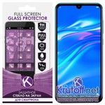 Стекло защитное Full Glue Krutoff для Huawei Y6 2019 черное Стекло защитное Full Glue Krutoff для Huawei Y6 2019 черное