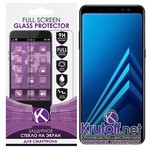 Стекло защитное Full Glue Krutoff для Samsung Galaxy A8+ (SM-A730) черное Стекло защитное Full Glue Krutoff для Samsung Galaxy A8+ (SM-A730) черное