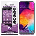 Стекло защитное Full Glue Krutoff для Samsung Galaxy A20/A30 черное Стекло защитное Full Glue Krutoff для Samsung Galaxy A20/A30 черное