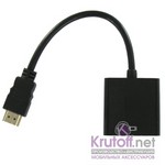 Переходник HDMI-VGA Cablexpert A-HDMI-VGA-04, 19M/15F, провод 15см Переходник HDMI-VGA Cablexpert A-HDMI-VGA-04, 19M/15F, провод 15см