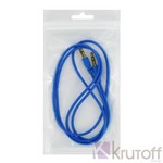 Аудио кабель AUX (Jack3.5mm - Jack3.5mm) голубой 1m, техупаковка Аудио кабель AUX (Jack3.5mm - Jack3.5mm) голубой 1m, техупаковка
