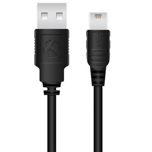 Кабель mini USB Krutoff Classic (1m) черный - фото 25683