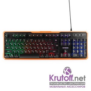 Клавиатура игровая Гарнизон GK-320G, подсветка, код "Survarium", USB, черный, антифантомные клавиши, - фото 33564