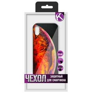 Чехол защитный Krutoff "ЭКРАН стекло" для iPhone XS (15473) - фото 35406