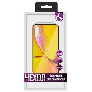 Чехол защитный Krutoff "ЭКРАН стекло" для iPhone XS (15466) - фото 35412