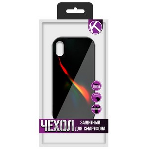 Чехол защитный Krutoff "ЭКРАН стекло" для iPhone XS (15478) - фото 35433
