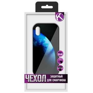 Чехол защитный Krutoff "ЭКРАН стекло" для iPhone XS (15481) - фото 35439