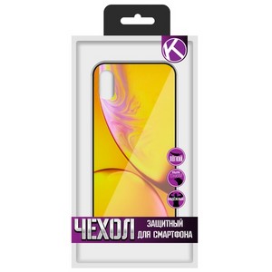 Чехол защитный Krutoff "ЭКРАН стекло" для iPhone XS Max (15466) - фото 35445