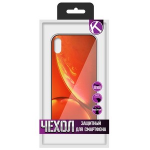Чехол защитный Krutoff "ЭКРАН стекло" для iPhone XS Max (15467) - фото 35448