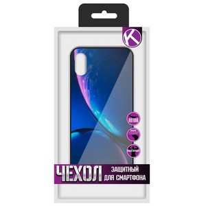 Чехол защитный Krutoff "ЭКРАН стекло" для iPhone XS Max (15468) - фото 35449
