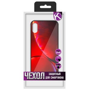 Чехол защитный Krutoff "ЭКРАН стекло" для iPhone XS Max (15469) - фото 35452