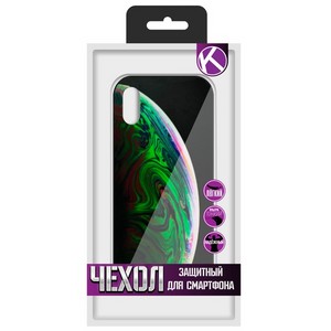Чехол защитный Krutoff "ЭКРАН стекло" для iPhone XS Max (15474) - фото 35461