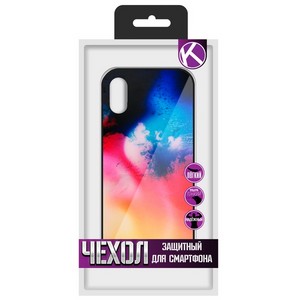 Чехол защитный Krutoff "ЭКРАН стекло" для iPhone XS Max (15477) - фото 35468