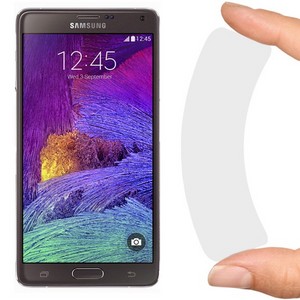 Стекло защитное гибридное Krutoff для Samsung Galaxy Note 4 - фото 40752