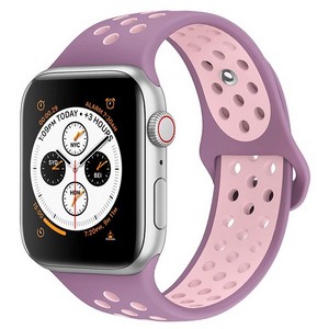 Ремешок Krutoff Silicone Sport для Apple Watch 38/40mm (purple/pink) 24 - фото 44067