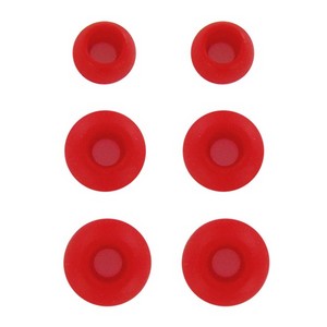 Комплект амбушюр Krutoff для наушников (3 пары, размер S, M, L) красные - фото 44684