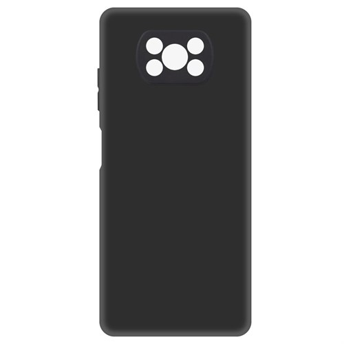 Чехол-накладка Krutoff Soft Case для Xiaomi POCO X3 черный - фото 386431