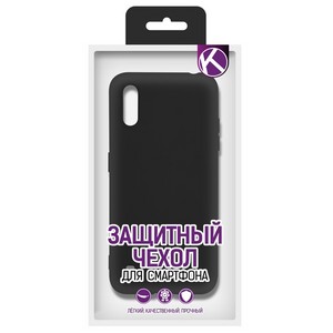 Чехол-накладка Krutoff Silicone Case для Samsung Galaxy A01/ M01 (A015/ M015) черный - фото 48895