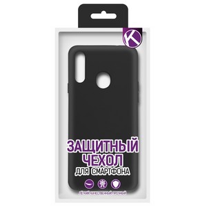 Чехол-накладка Krutoff Silicone Case для Samsung Galaxy A20s (A207) черный - фото 48915