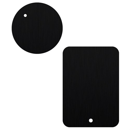 Набор металлических пластин Krutoff для магнитных держателей смартфонов (2 шт.) черный - фото 400762