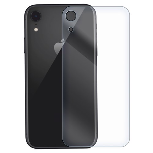 Стекло защитное гибридное Krutoff для iPhone XR задняя сторона - фото 401524