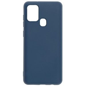 Чехол-накладка Krutoff Silicone Case для Samsung Galaxy A21s (A217) синий - фото 50167