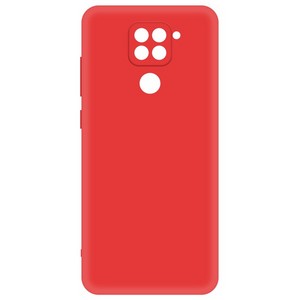 Чехол-накладка Krutoff Silicone Case для Xiaomi Redmi Note 9 красный - фото 50373