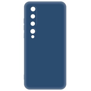 Чехол-накладка Krutoff Silicone Case для Xiaomi Mi 10 (синий) - фото 50650
