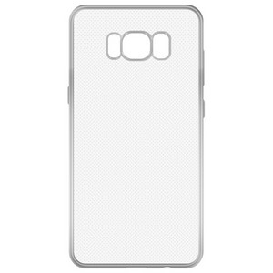 Накладка силиконовая с рамкой Krutoff для Samsung Galaxy S8+ (G955) silver - фото 56174