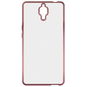 Накладка силиконовая с рамкой Krutoff для Xiaomi Mi 4 (rose gold) - фото 56359