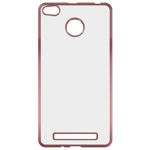 Накладка силиконовая с рамкой Krutoff для Xiaomi Redmi 3 Pro (rose gold) - фото 56379