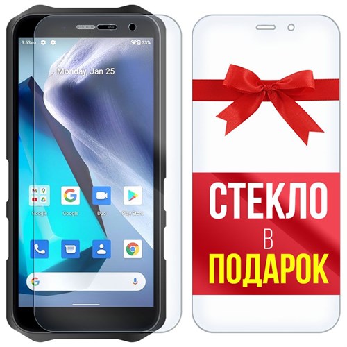 Комплект из 2-x защитных гибридных стекл Krutoff для Oukitel WP12 - фото 492924