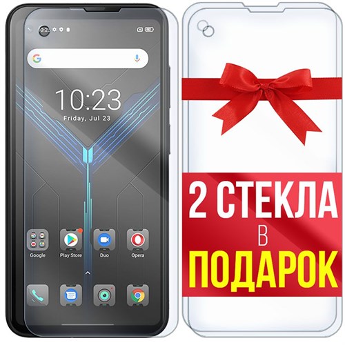 Комплект из 3-x защитных гибридных стекл Krutoff для Blackview BL5000 - фото 492973