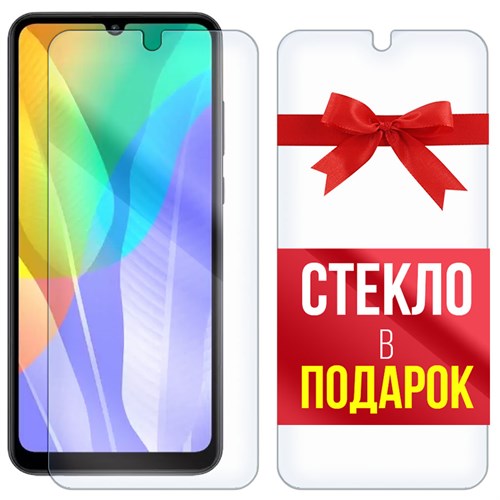 Комплект из 2-x защитных гибридных стекл Krutoff для Huawei Y6p - фото 512245