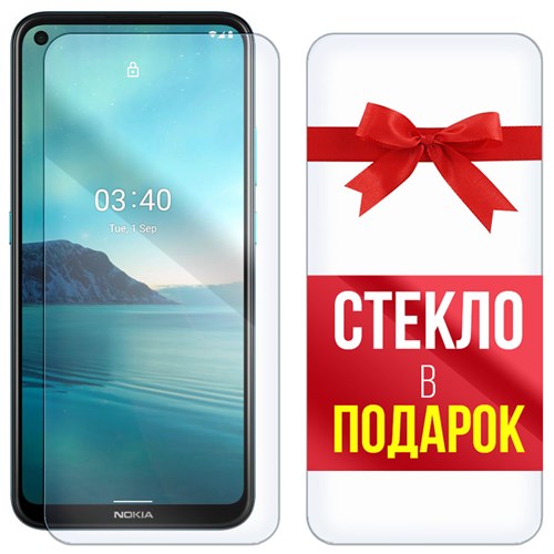 Комплект из 2-x защитных гибридных стекл Krutoff для Nokia 3.4 - фото 512331