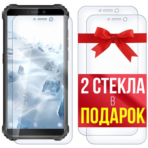 Комплект из 3-x защитных гибридных стекл Krutoff для Oukitel WP5 - фото 512420