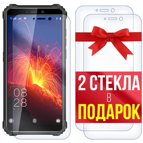 Комплект из 3-x защитных гибридных стекл Krutoff для Oukitel WP5 Pro - фото 512422