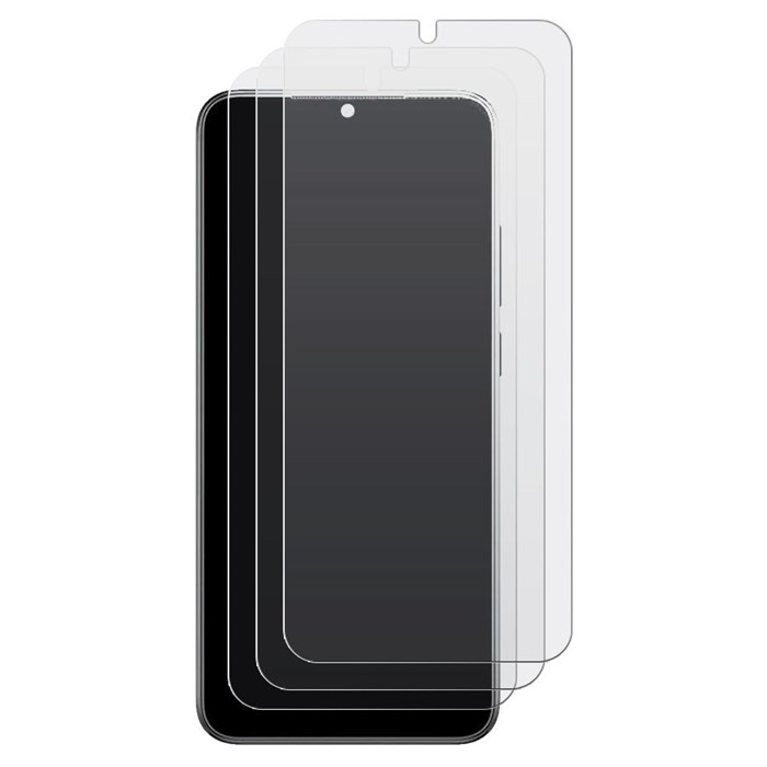 Комплект из 3-x защитных гибридных стекол Матовых Krutoff для Xiaomi Poco C51 - фото 820414
