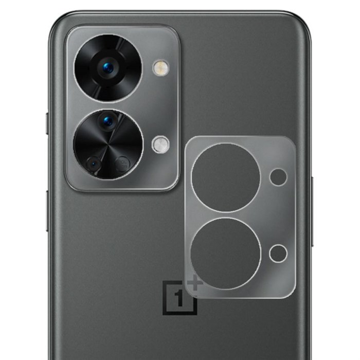 Стекло защитное гибридное МАТОВОЕ Krutoff для камеры OnePlus Nord 2T (2 шт.) - фото 845575